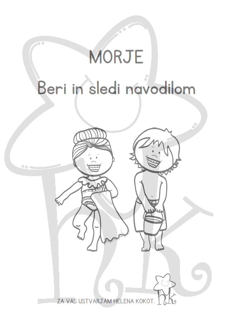 Na morju - beri in sledi navodilom