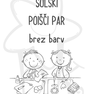 Šolski poišči par (čb)