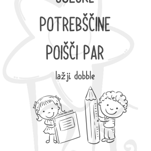 Šolske potrebščine - poišči par