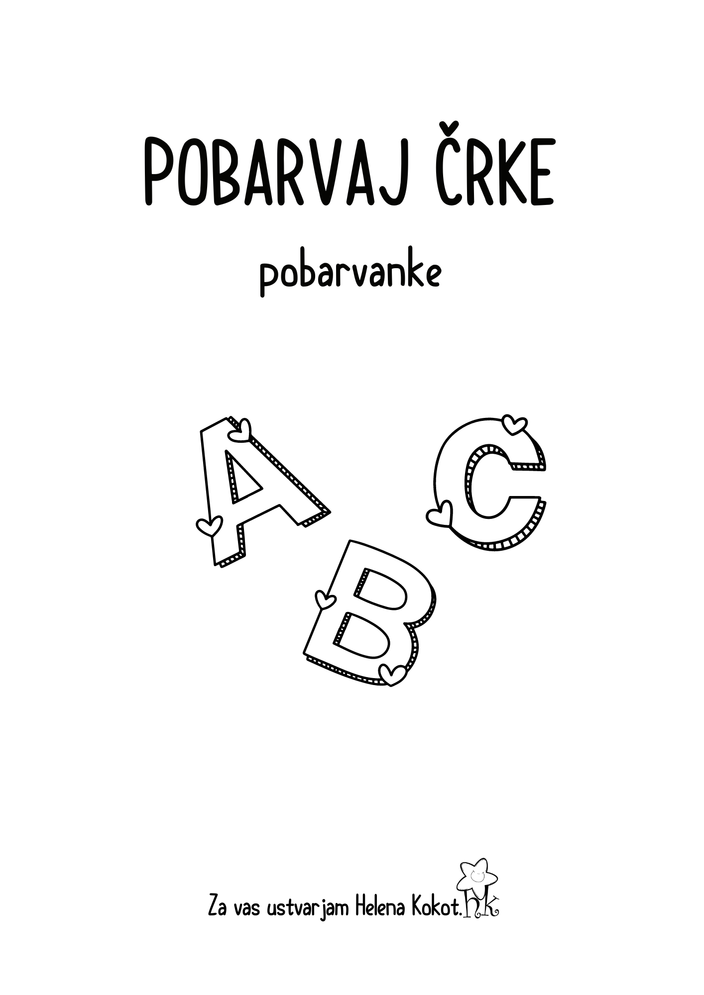 Pobarvaj črke - pobarvanke