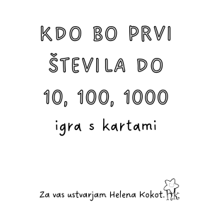 Kdo bo prvi - zbirka treh iger s števili