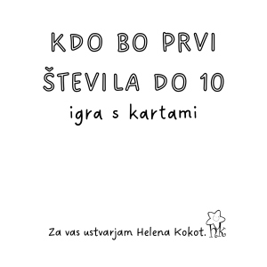 Kdo bo prvi - do 10