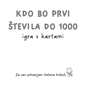 Kdo bo prvi - do 1000
