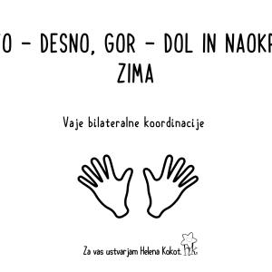 Levo - desno, gor - dol in naokrog - zima