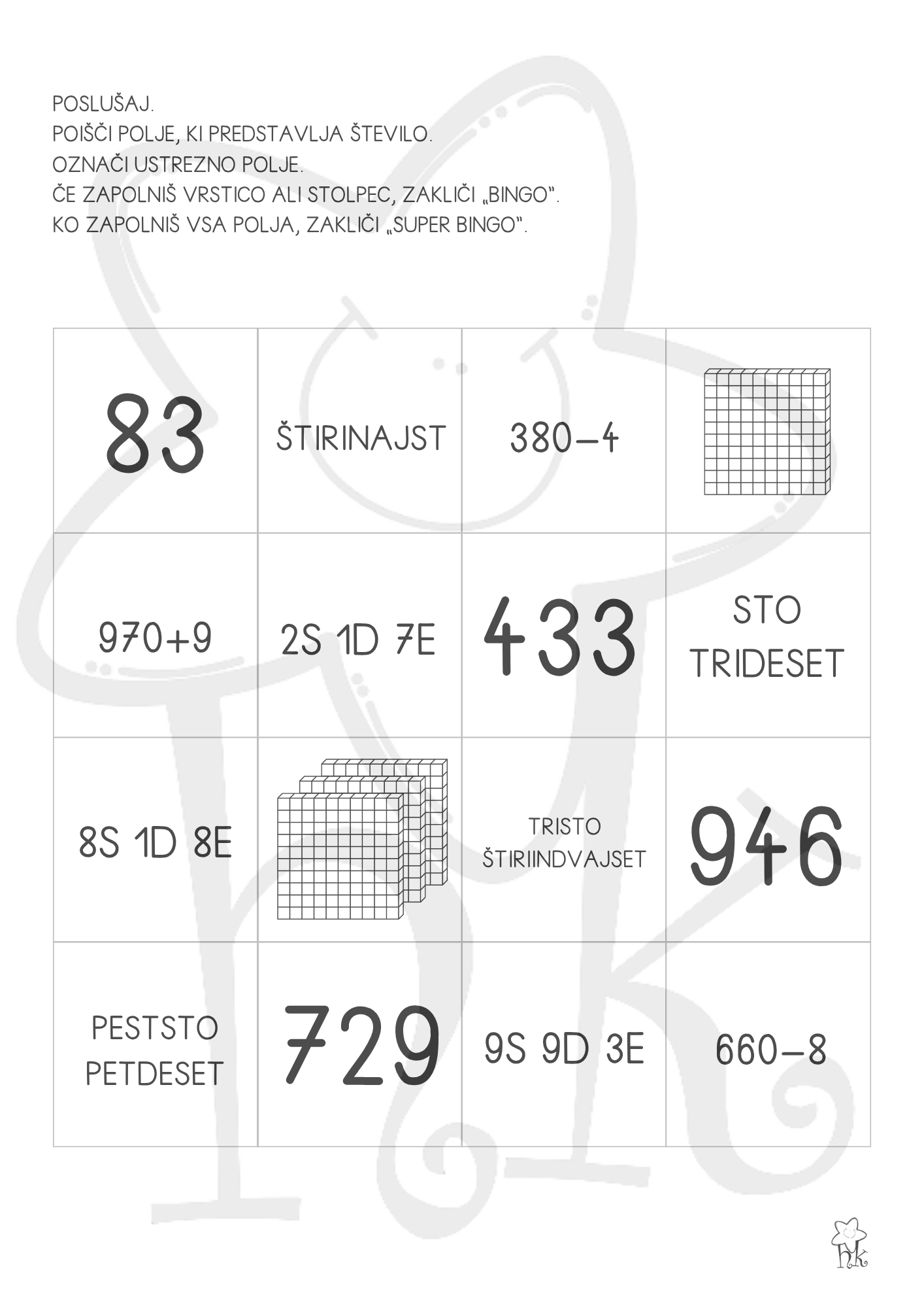 Števila do 1000 - zbirka didaktičnih iger in pripomočkov - slika 44