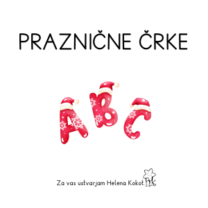 Praznične kartice s črkami - naslovnica