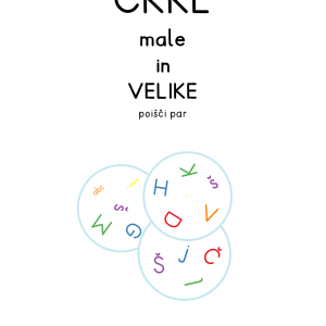 Črke male in velike - poišči par - naslovnica